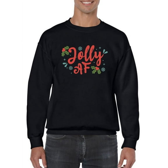 Jolly Af Christmas Holiday Men's Sweatshirt