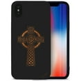 thumbnail image 1 of Case Yard Wooden Case for iPhone-X Soft TPU Silicone cover Slim Fit Shockproof Wood Protective Phone Cover for Girls Boys Men and Women Supports Wireless Charging Cross 3 Design, 1 of 7
