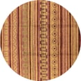 thumbnail image 1 of Ahgly Company Indoor Round Solid Brown Modern Area Rugs, 6' Round, 1 of 4