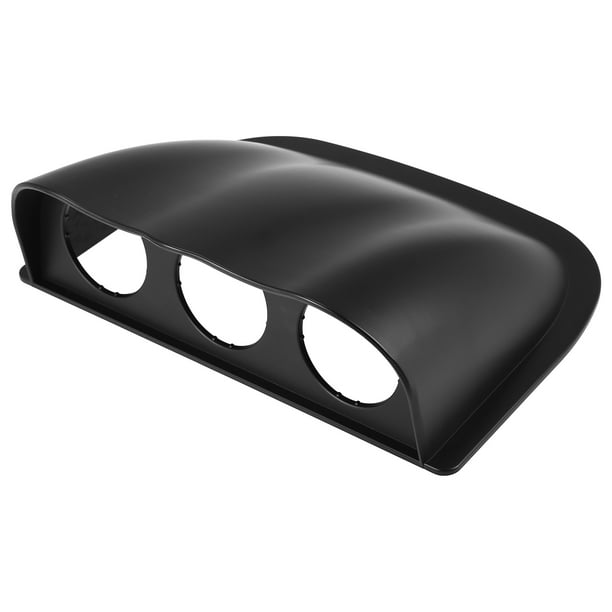 Soporte de indicador de tablero de 52mm Unique Bargains Triple Agujero Negro