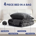 thumbnail image 2 of BDEUS Comforter Set 5 Pieces Grey All Seasons Comforters Bed in a bag with 2 Pillow Sham Full Size, 2 of 12