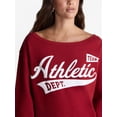 thumbnail image 4 of No Boundaries Off the Shoulder Sweatshirt with Long Sleeves, Midweight, Women’s XXS-4X, 4 of 5