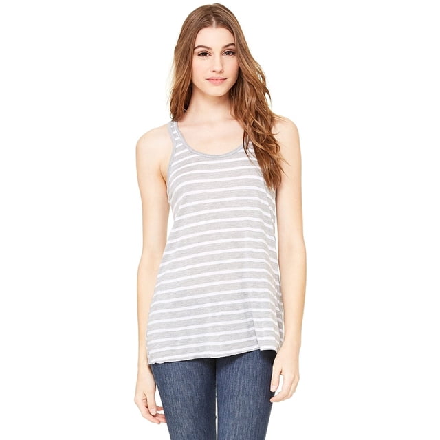 Bella Canvas Ladies Flowy Racerback Tank - White - XS - Style B8800 - Original Label