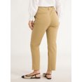 thumbnail image 4 of Free Assembly Women's Mid Rise Slim Straight Chino Pants, 25” Inseam, Sizes 0-20, 4 of 6