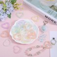 thumbnail image 4 of 50Pcs Luminous Acrylic Bead Frame Glow In The Dark Heart Mixed Color 37.5x41x5mm Hole: 2mm Inner Diameter: 25x30mm, 4 of 6