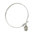 thumbnail image 2 of 6 1/4 inch Round Eye Hook Bangle Bracelet w/ St. Clement in Sterling Silver, 2 of 3