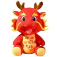 thumbnail image 5 of Holloyiver Stuffed Dragon Toy 2024 Chinese Lunar New Year Zodiac Dragon Animal Ornament Mascot Plush Dragon Stuffed Lucky Doll for Spring Festival Gift Home Office Decor, 7.9Inch, 5 of 9