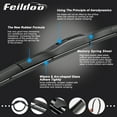 thumbnail image 5 of Feildoo 21 in & 20 in Windshield Wiper Blades Fit For Lexus SC400 1994 21"&20" Premium Hybrid Wiper Replacement For J U HOOK Wiper Arm, Car Front Window (Pack of 2), FL2183EB, 5 of 7