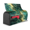 thumbnail image 4 of Haiem Turquoise Golden Swirl Mailbox Covers Magnetic ,Mailbox Wraps Post Letter Box Cover for Holiday Garden Yard Decor-21x18 in, 4 of 9