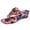 Red, variant on Rokment 4th of July Independance Day Wedges Flip Flops for Women American Flag Leather Square Toe Wide Width Slip on High Heels Dress Open Back Slides Summer Shoes Pink Size 6.5