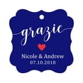 thumbnail image 1 of Darling Souvenir GRAZIE Thank You Wedding Favors Gift Paper Tag Custom Party Hang Tags-Blue-100 Tags, 1 of 1