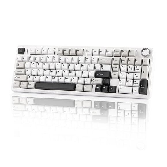 EPOMAKER X Aula F99 PRO Wireless Gaming Keyboard with 8000mAh Battery, Hot Swappable Creamy Keyboard, 2.4GHz/Type-C/BT5.0, NKRO, RGB Backlit for Win/