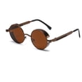 thumbnail image 2 of FashionMio Steampunk Women's Men's Metal Frame Round Lens Sunglasses/#14, 2 of 4