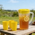 thumbnail image 6 of Gallickan Plastic Water Pitcher 5L, Fruit Infuser Pitcher with Lid and Handle, Iced Tea Pitcher for Juice Beverage Lemonade, Kitchen Jug for Fridge With 5 Cups, 6 of 9