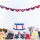 thumbnail image 4 of Banderines patriotas con estrellas rojas y azules preensamblados para el 4 de julio, decoraciones colgantes para el Día de la Independencia, Día de los Caídos, fiestas y decoración del hogar., 4 of 5