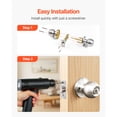 thumbnail image 5 of KFFKFF Keyed Entry Door Knob, Satin Nickel Finish with Round Ball Design, Exterior Key Lock and Interior Thumb Turn, Durable Metal Construction, Ideal for Bedrooms and Bathrooms, 5 of 9