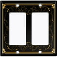 thumbnail image 6 of Metal Light Switch Plate Cover Elegant Victorian Floral Frame Black FRA073, 6 of 13