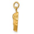 thumbnail image 2 of FB Jewels 14K Yellow Gold Hollow Polished Satin Small Jesus Medal Pendant, 2 of 4