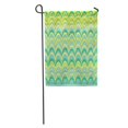 thumbnail image 1 of JSDART Colorful Pattern Wavy Funky Spring and Kids Retro Green Chevron 1950S Garden Flag Decorative Flag House Banner 12x18 inch, 1 of 2