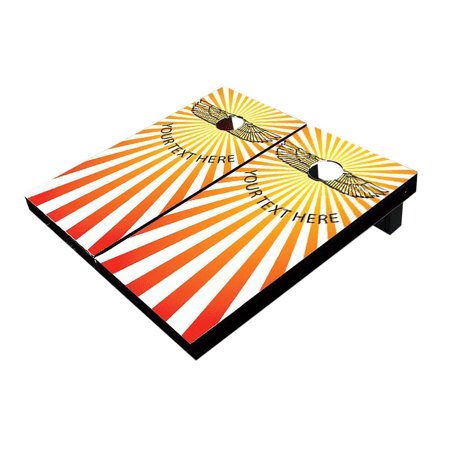 Skip's Garage Sun Burst Solid Wood Cornhole Board Set