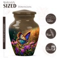 thumbnail image 2 of JAGASY Butterfly Urns Adult Ashes - Decorative Small Brown Urn for Human Ash Keepsake - Purple Flower Urns for Ashes for Female and Male - Tiny Sunlight Urn for Cremation - 3 Inch, 2 of 7
