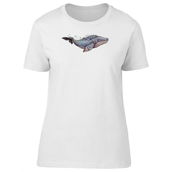 Cool Magical Whale T-Shirt Women -Image by Shutterstock, Female Small