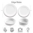 thumbnail image 4 of Edge Matte Melamine Low Bowl - White - 8.5" - Set of 6, 4 of 4