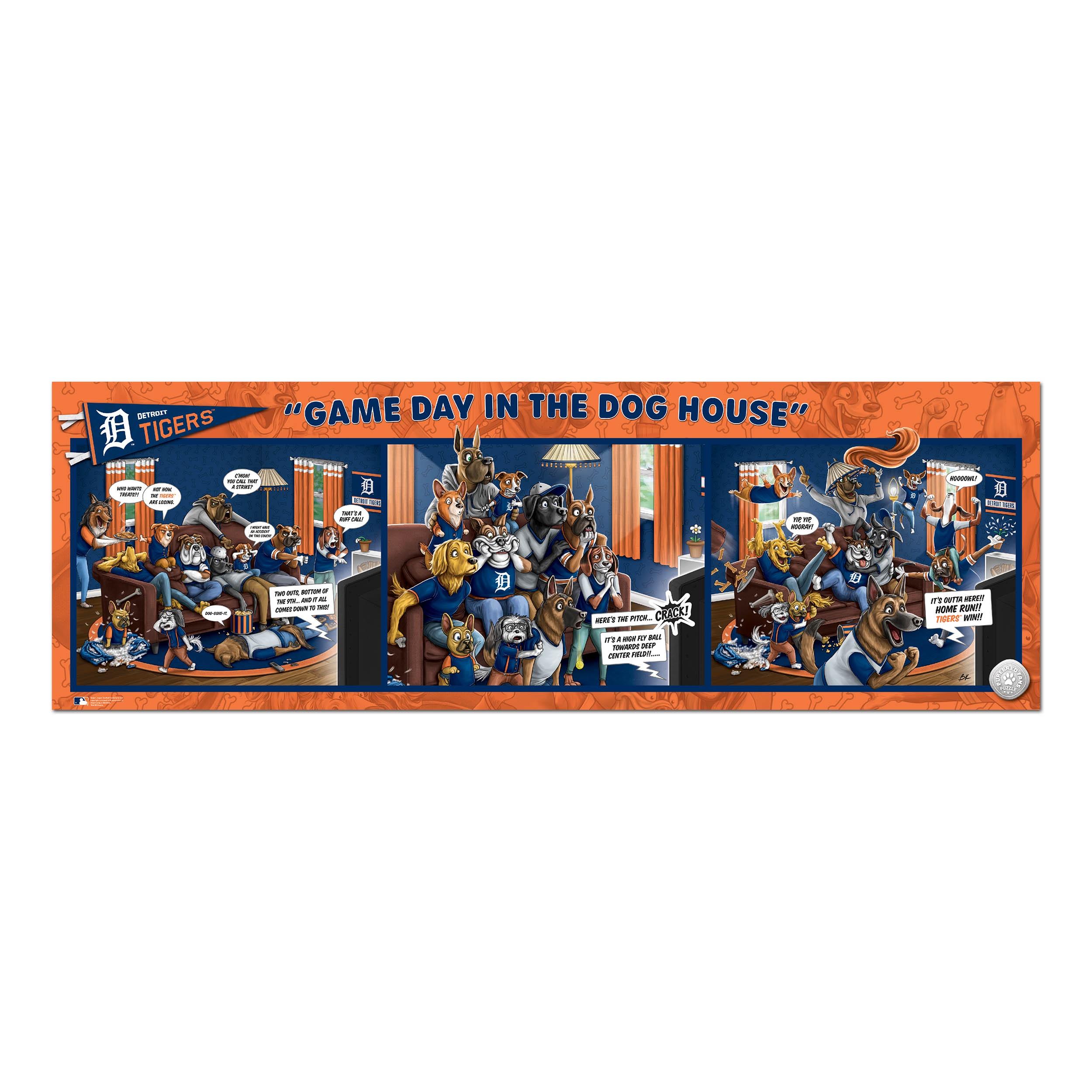 YouTheFan MLB Detroit Tigers Purebred Fans Gameday in the Dog House 1000PC Puzzle
