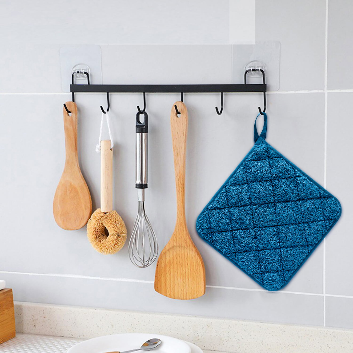 Pot Holders for Kitchen Reflection Guitar Potholders Heat Resistant Non  Slip Hotpads with Pockets Hot Pad for Kitchen Cooking Baking Barbecue 8 x 8  in