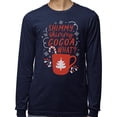 thumbnail image 2 of Shimmy Shimmy Cocoa What Long Sleeve Shirt Unisex X-Large Navy, 2 of 5