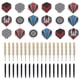 thumbnail image 1 of Juego de dardos con punta de acero de 18 piezas de la colección Pro con elegantes plumas para fitness en interiores, 1 of 8