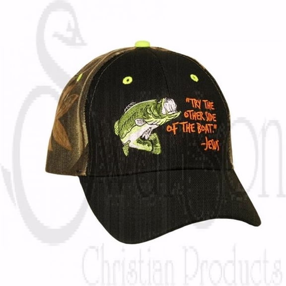 Swanson Christian Supply 196361 Fisher of Mens Cap -Black & Camo
