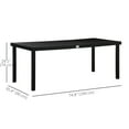 thumbnail image 2 of CoSoTower Patio Dining Table for 8, Rectangular Aluminum Outdoor Table for Garden Lawn Backyard, Black, 2 of 7