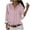 Pink, variant on XFLWAM Womens Button Down Shirts Striped Long Sleeve V Neck Tops Wrinkle Free Collared Work Office Solid Blouses Casual Tops S