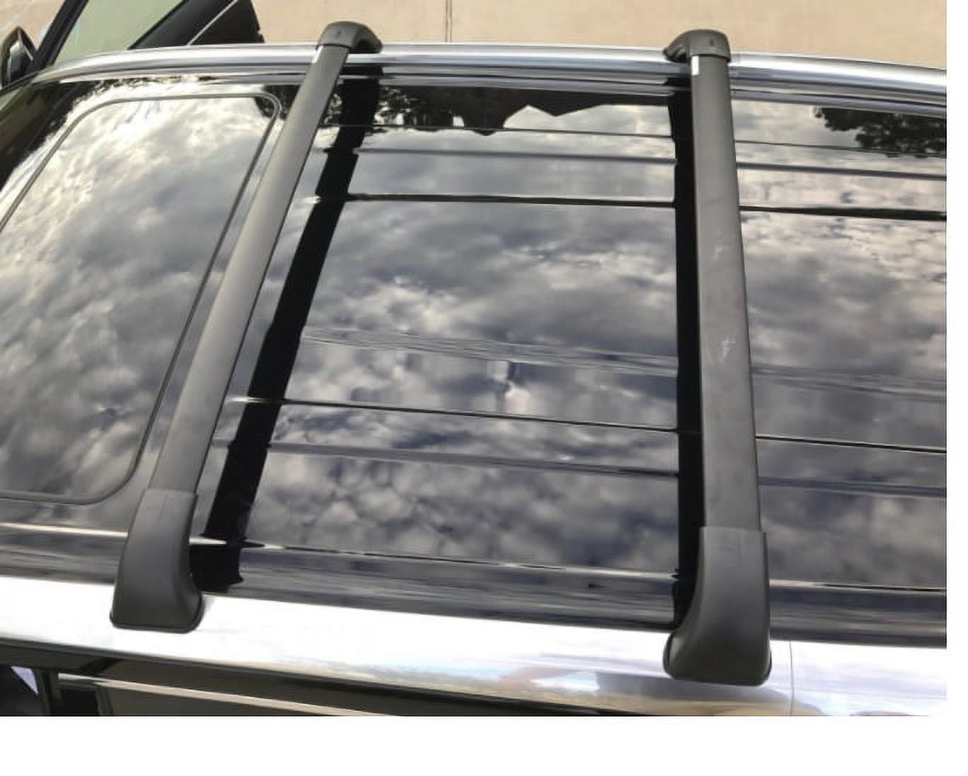 BRIGHTLINES Roof Rack Crossbars Replacement for Toyota Highlander 2014-2019 XLE Limited SE Limited Platinum, a Set of 2pcs, Black Aluminum Rack