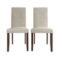 thumbnail image 3 of Castle Place Corduroy Glam Velvet Upholstered Dining Chairs, Cream, Set of 2, 3 of 9