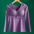 thumbnail image 2 of Lovzfmll Women's Thermal Top Self-Heating Long Sleeve, V-Neck with Fleece Lining and Seamless Design for Full Coverage Warmth, 2 of 7