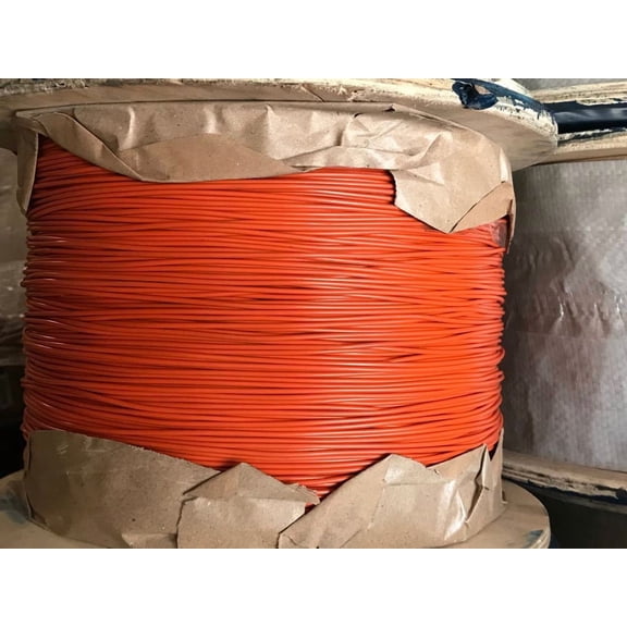 Orange Vinyl Coated Wire Rope Cable ,1/16 - 3/32, 7x7, 500 ft Reel