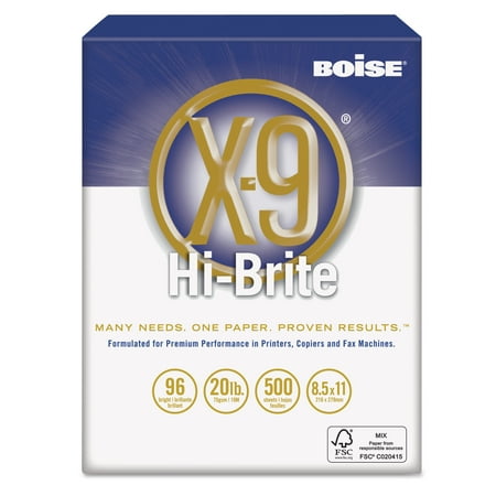 Boise X-9 Hi-Brite Paper, White, 5000/Carton