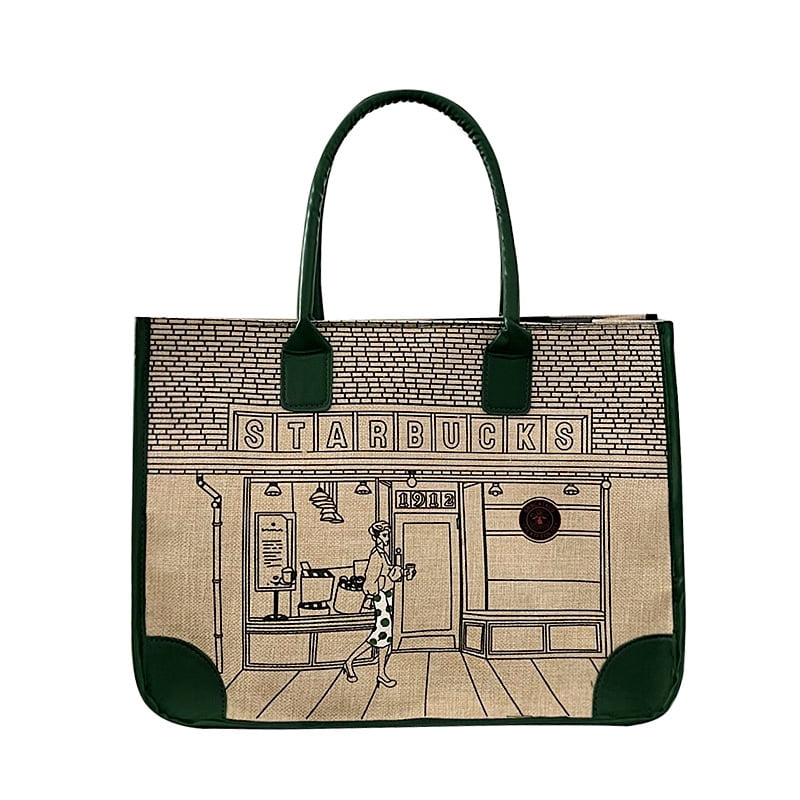 Sac Pochette Femme Britannique Bandoulière – Tote Bag Nylon Noir Rétro