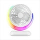 thumbnail image 2 of Ventilador USB Giratorio de Escritorio, Ventilador de 3 Velocidades, Luz , Miniventilador Personal para Dormitorio, Hogar, Oficina, Escritorio, Viajes, 2 of 5