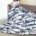 thumbnail image 6 of Salouo Retro Coconut Tree Print Bed Blankets,Flannel Blanket Comfortable Air Conditioning Blanket Lightweight Blanket for Sofa Bed Travel & Couch -60"x50", 6 of 8