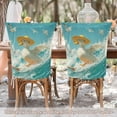 thumbnail image 6 of Wobogo White Duck Dining Room Chair Covers 2 Pieces Super Fit Elastic Fiber Removable Washable Protective Cover, 6 of 6