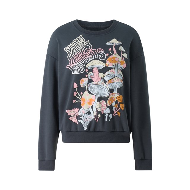 TRKIYQC, sudaderas salvajes a la moda para mujer, estampado de letras de setas, cuello redondo, jerséis de chica caliente, Tops de manga larga para primavera y otoño, ropa de calle TRKIYQC moda