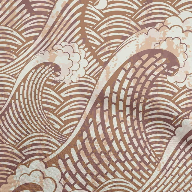 oneOone Cotton Cambric Brown Fabric Japanese Sewing Craft Projects Fabric Prints By Yard 42 Inch Wide