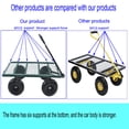 thumbnail image 2 of GDF Studio Heavy-Duty Garden Cart, Utility Truck with Inflatable Tires and Steel Frame, Wood Transporting Cart, Green, 2 of 18