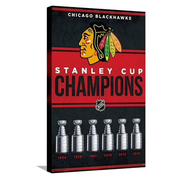 NHL Chicago Blackhawks - Champions 23 Canvas Wall Poster, 14.725" x 22.375"