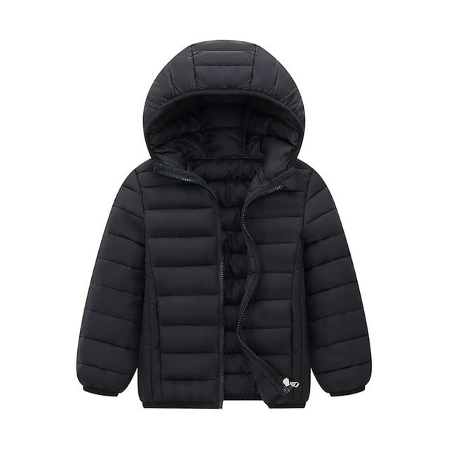 Sonducket La chaqueta respirable de los niños abajo para los días activos del invierno abajo las chaquetas de la ropa abajo cubre para el Abrigos y chamarras negro+160cm
