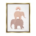 thumbnail image 4 of Stupell Industries Two Elephants Standing Under Rainbow Neutral Tones Graphic Art Metallic Gold Floating Framed Canvas Print Wall Art, Design by Diane Neukirch, 4 of 5