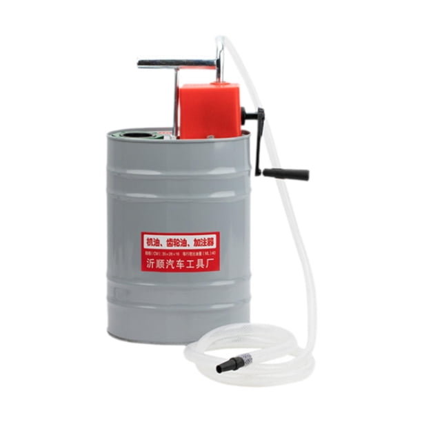 Barril de llenado de aceite con manivela manual de 10 l, sistema de llenado multiusos para mantenimiento de automóviles. A